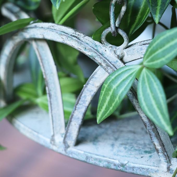 Metal Hanging Planters for Outdoors,Vintage Hanging Baskets for Outdoor,Garden, Patio, Deck, Porch Decor