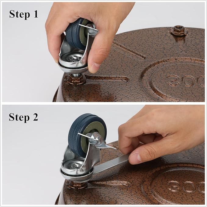 2 Pack Plant Caddy with Wheels, 12" Rolling Plant Stand 265 LBS Heavy Duty Metal Tray No Holes with Large Metal 360° Lockable Caster Wheels for Outdoor Indoor Large Plant Pots, Flower Pot, Patio