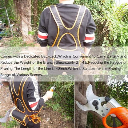 VIDAR Wired Electric Pruning Shears - 36V 4Ah Rechargeable Lithium Battery Powered Tree Branch Pruner 1.77Inch with Free Blades Maintenance Kit