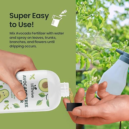 16oz Fruit Tree Fertilizer for Avocados - Makes 32 Gallons of Avocado Tree Fertilizer, Premium Water-Soluble Avocado Plant Food, Rich with Micronutrients for Consistent Lush Growth & Abundant Harvest
