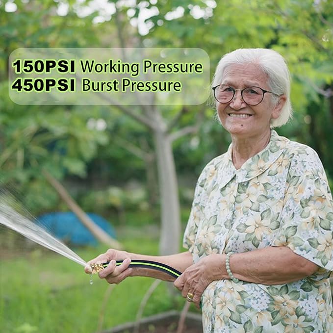 SYEENIFY Garden Leader Hose 5/8 in. x 6 ft Short Water Hose Male/Female Heavy Duty Hybrid Garden Hose No Kink and Flexible Rubber Hose for Dehumidifier,Vehicle Water Filter and Camp Water Tank