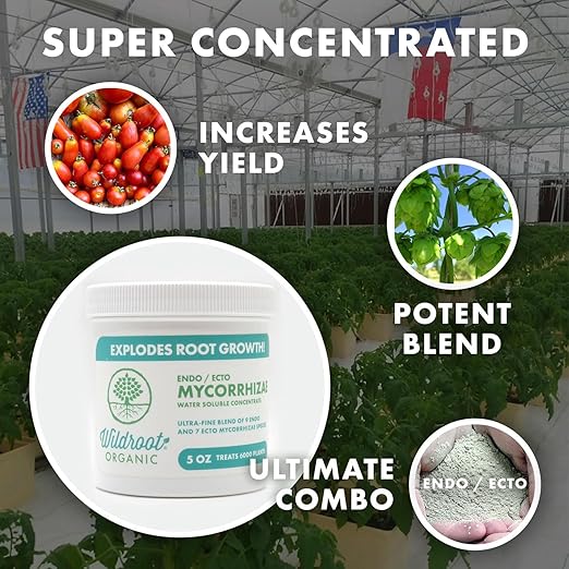 Mycorrhizae 16 Species Inoculant (1 lb) Improves Drought Tolerance + Saves Precious Water + Fertilizer, Root Stimulator • Explodes Root Growth [1 lb Treats 19,200 (4 inch) Plants]
