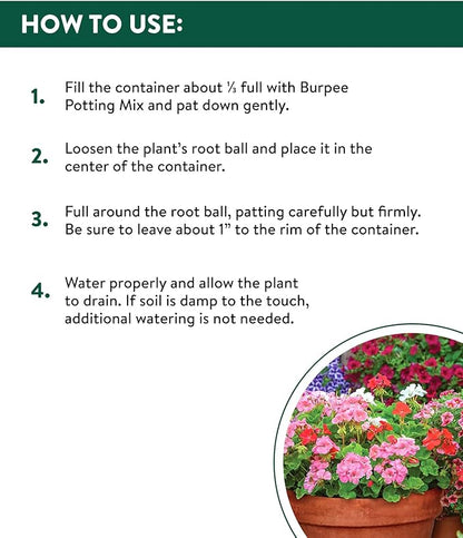 Burpee, 9 Quarts | Premium Organic Potting Natural Soil Mix Food Ideal for Container Garden-Vegetable, Flower & Herb Use for Indoor Outdoor Plant