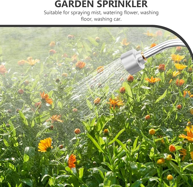 DOITOOL Watering Wand Heavy Duty, Metal Garden Hose Wand 18 Inches Long Hose Nozzle Sprayer with Flow Control for Watering Hanging Baskets and Shrubs (2000 Holes)