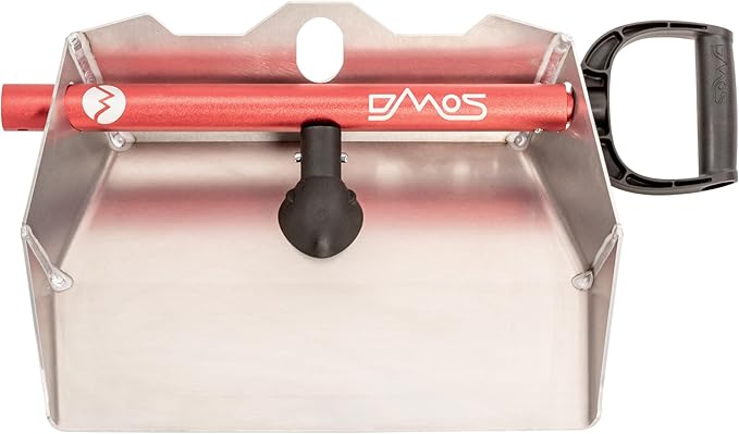 DMOS Alpha Shovel - Lightweight, Heavy-Duty Aluminum Snow Shovel with Extendable & Collapsible Handle for Sidewalks & Driveways - Red