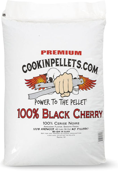 CookinPellets Black Cherry Smoker Smoking Hardwood Wood Pellets, 40 Pound Bag Bundle with CookinPellets Apple Mash Hard Maple Smoker Smoking Wood Pellets, 40 Pound Bag