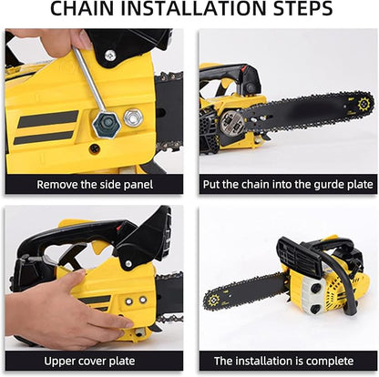 8 Inch Chainsaw Chain 3/8" LP Pitch .050" Gauge 33 Drive Links, 8 Inch Replacement Pole Saw Chains Compatible for Sun Joe SWJ800E SWJ806E, Chicago, Portland 62896, Greenworks, Oregon S33-2 Pack