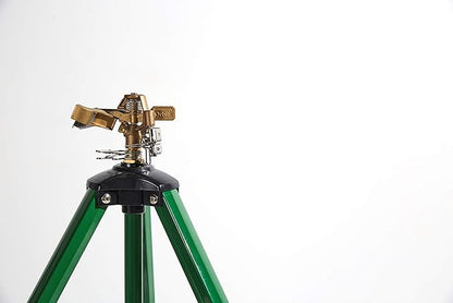 2-Pack Orbit 58308Z Brass Impact Sprinkler on Tripod Base - Heavy-Duty Brass Sprinklers on Tripod.