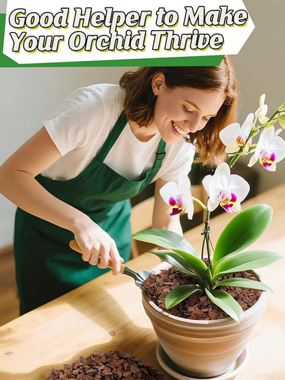 8qt New Zealand Orchid Bark, 1/2-3/4in Sun-Dried Medium Organic Pine Wood Chip Potting Barks, Orchids Mix Plant Compost Mulch for Promoting Root Development
