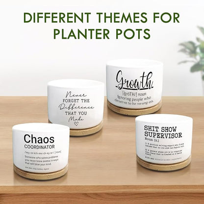 Coworker Thank You Gifts, Funny Succulent Plant Pot, Flower Cactus Planter Gifts, Farewell Going Away Appreciation Inspirational Gifts for Women Men Boss Lady Manager Coworkers (No Plants)