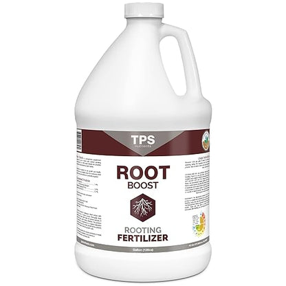 TPS NUTRIENTS Root Boost Advanced Rooting Formula for Living Soil and White Roots, Plus Microbes, 1 Gallon (128 oz)
