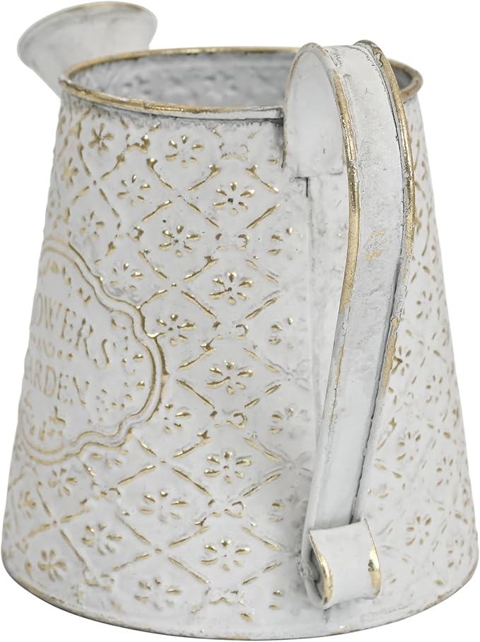 Vintage Metal Flower & Garden Watering Can, Rustic Farmhouse Decorative Watering Pot Planter for Home Patio Backyard Outdoor Plant Care