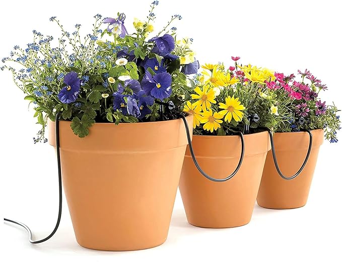Raindrip R560DP Drip Watering System, Automatic Drip Irrigation System with Timer for Containers and Hanging Baskets, Waters up to 20 Plants, Includes 20 Drippers, Black