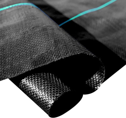 Happybuy 6.5FTx300FT Premium Weed Barrier Landscape Fabric Heavy Duty, 3OZ Woven Geotextile Fabric, High Permeability Good for Weed Blocker Gardening Mat, Driveway Fabric, Garden Weed Control Cloth