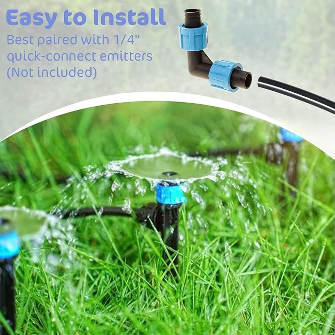 200 ft. 1/4 Drip Irrigation Tubing, Black Distribution Tubing for Drip-Irrigation-System, Polyethylene Drip Line, Drip-Irrigation Hose Tube for Quick-Connect Drip-Irrigation Emitters