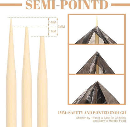 300PCS Marshmallow Roasting Sticks,30 Inch Marshmallow Sticks for Fire Pit Extra Long Wooden Sticks 5mm Thick Bamboo Skewers for Smores Roaster Barbecue Campfire,Weddings and Plant Stakes