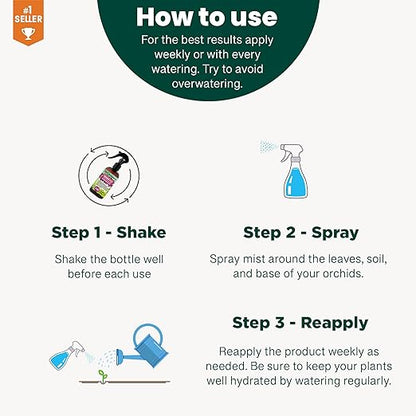 Gardenera Professional Succulent Spray Fertilizer Mist for Home Gardening | 3-1-2 Gentle Blend Mist for Healthy Leaves & Growth | Essential Nutrients for Succulent and Cacti - 8oz