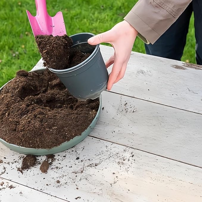 Mini Colorful Metal Hand Shovel, Trowel Set Garden Tools for Flower Soil Planting Digging Transplanting - Ideal Gardening Gift for Kids (Pack of 5)