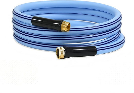Atlantic Heavy Duty Garden Hose 12 ft x 5/8 Inch Blue Color, Short Connection Leader Hose with Male-Female Connectors (12 Feet)