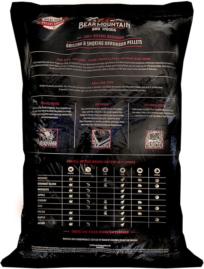 Bear Mountain All Natural Gourmet Blend Wood Pellets for Smoker, Grill & BBQ, 20 Lbs