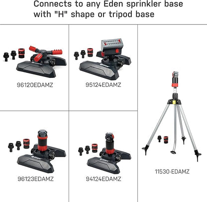 Eden 16039 Adjustable 6-Pattern Mobile Rotary Gear Drive Lawn & Garden Sprinkler Head