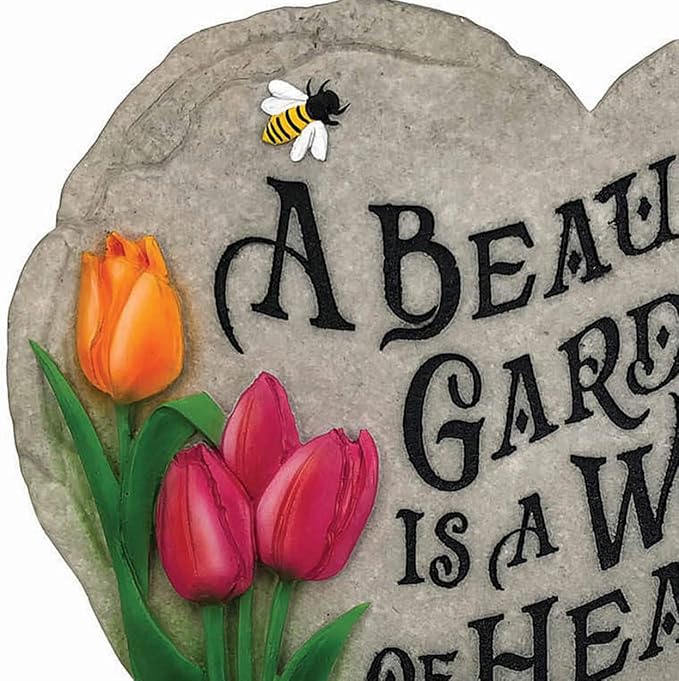 Spoontiques - Garden Décor - Beautiful Garden Stepping Stone - Decorative Stone for Garden