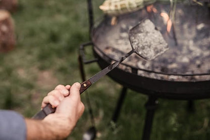 Barebones Cowboy Grill Coal Shovel - Durable Stainless Steel Ash Shovel with Walnut Handle for Fire Pit