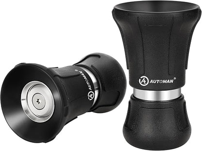 AUTOMAN Garden Hose Nozzle Heavy Duty, 2 Pack Fireman Hose Nozzle, High Pressure Water Hose Sprayer Nozzle, Adjustable Spray Nozzles for Washing Car, Cleaning Ground, Watering Plants, Showing Pets