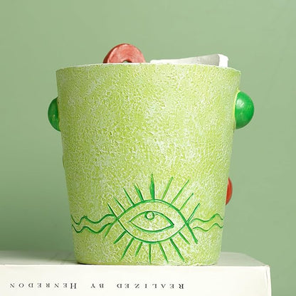 Picasso Abstract Face Flower Pot Colorful Art Flower Vase with Facial Expressions Unique Head Planter for Indoor Outdoor Cute Plant Decor (Small)