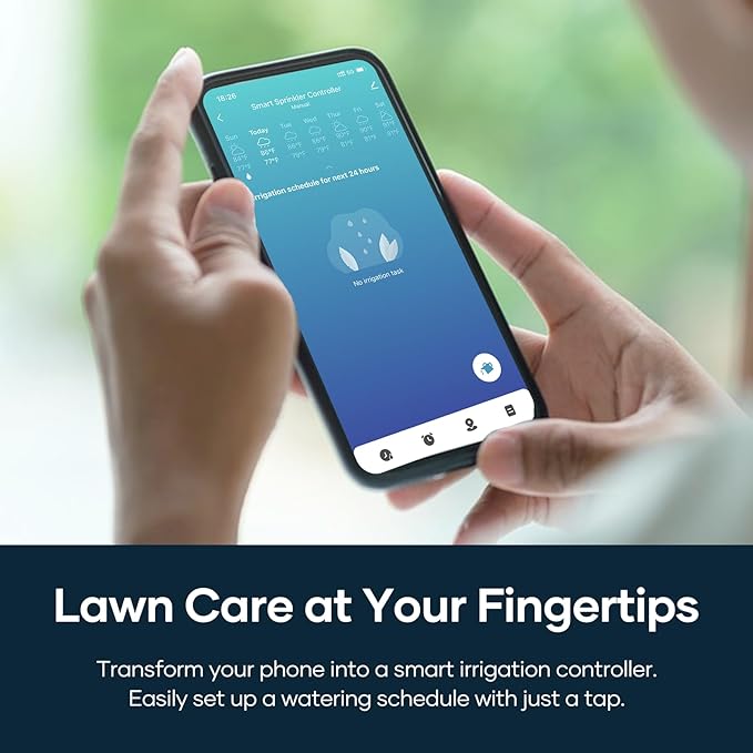 tolviviov Smart Sprinkler Controller, 8-Zone Indoor WiFi Irrigation Controller, App Enabled, Simple Automated Watering Scheduling, Local Weather Intelligence, Rain, Freeze Skip