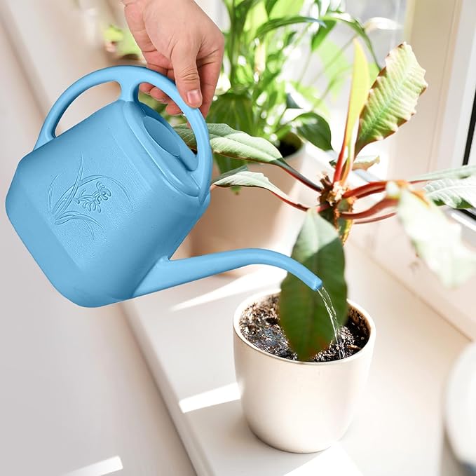 Watering Can - for Home Plant Garden - 1 Gallon - Sky Blue
