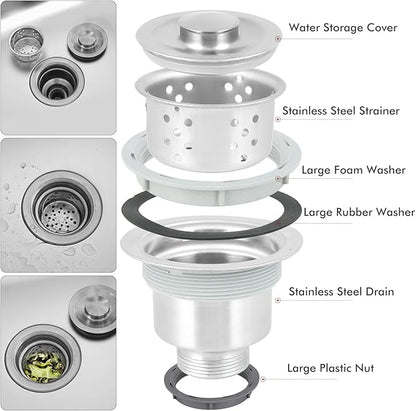 Freestanding Grill Cart with Sink and Cabinet, Movable Outdoor Cart Table with 304 Stainless Steel Sink, Outdoor Grill Cart, Outdoor Grill Station with Wheels, L35.4 x W24