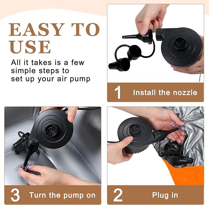 Realspring 6 Pcs Bean Bag Chairs for Adults Inflatable Chairs with Electric Air Pump,Blow up Couch Folding Portable Inflatable Couch Lazy Sofa for Reading Living Room Camping (Colorful)