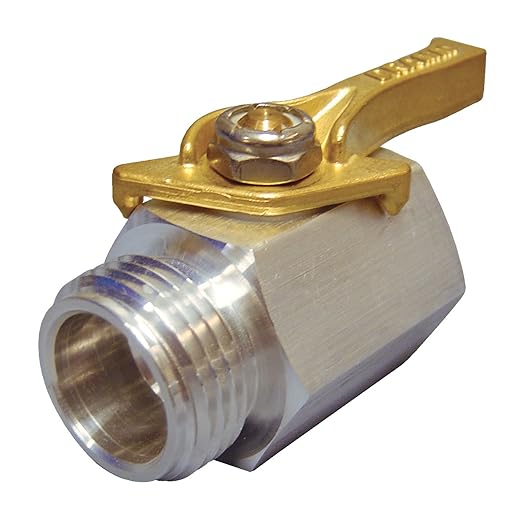 Dramm 22373 Aluminum Shut-Off Valve, Silver