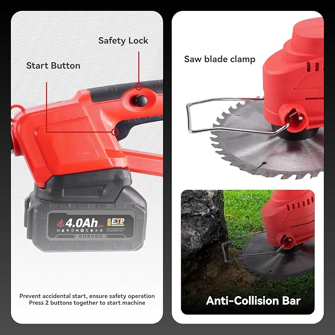 2 in 1 Cordless Tiller Cultivator & Electric Weed Wacker with 20V 2x4.0Ah Batteries & Charger, Electric Garden Tiller 300 RPM, 12-Inch Tilling Width, 8.7-Inch Depth Garden Rototiller