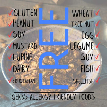 Gerbs Toasted Onion & Garlic Whole Pumpkin Seeds 2 lbs. | Small Batch Roasted, In-Shell, Resealable Bag | Bold & Savory Crunch | Top 14 Allergen-Free