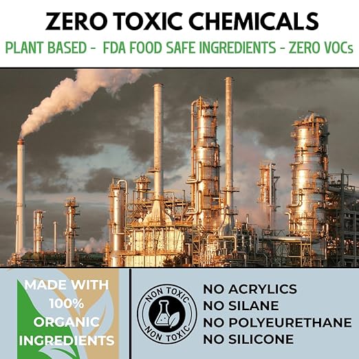 Garden Box Sealer | FDA Food Contact Safe Plant-Based Wood Sealant for Raised Bed, Planter & Pet House. Protects All Wood Types from Water & Weather Damage | (5 Gallon)