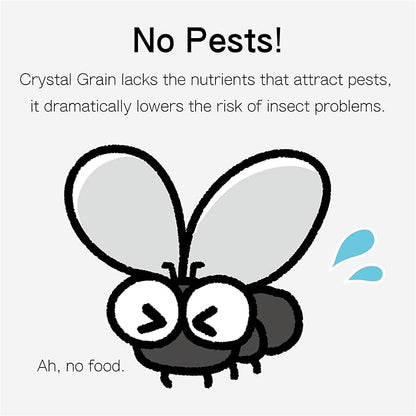 LA TERRA Soil for Foliage Plants, 3L (Coarse Grain) Made in Japan-Nutrient-Enriched, Clean, No Mess, Reusable-Crystal Grain