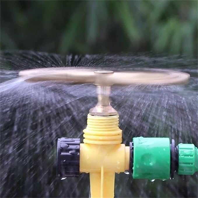 3/4 Arm Automatic Rotary Sprayer, Automatic Rotary Whirling Sprinklers for Plants 360 Degree Rotation Irrigation System Sprinkler Head Spray Diameter of 7-11 Meters for Garden Yard Lawns (2PCS)