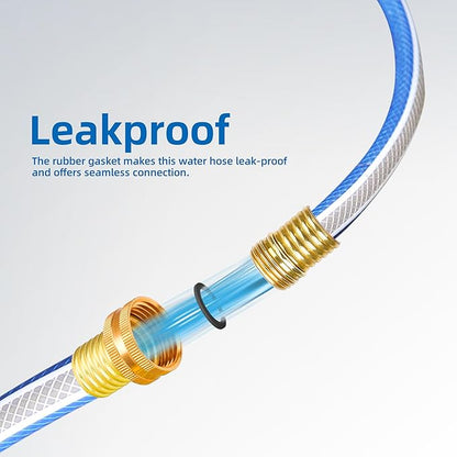 Short Leader Blue Garden Hose 3/4 in. x 5 ft.-Kink Free, Leakproof, Flexible -Heavy Duty Durable Lightweight Water Pipe for Commercial Use, Lawn Care & Equipment Connection - Male to Female Fittings