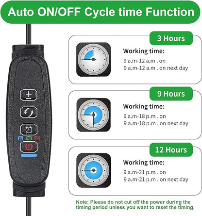 8.6 Inches LED Grow Light Strips, Grow Lights for Indoor Plants Full Spectrum 3500K, 104 LEDs Plant Light with 10 Dimmable Levels, 3/9/12H Timer for Seedling Succulent and Plant Shelf, 4 Head 1 Pack