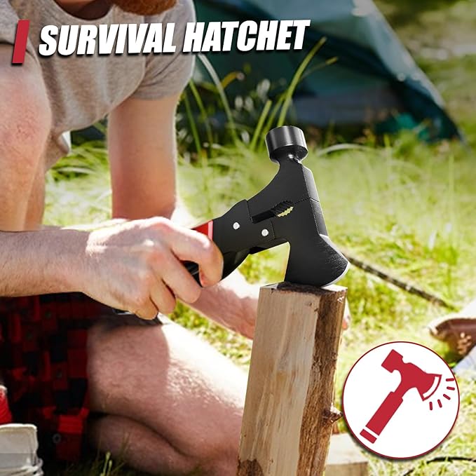 15 in 1 Multitool Axe Hatchet, Christmas Stocking Stuffers for Men Adults, Camping Accessories Survival Gear, Multi Tool for Camping Hiking Survival, Cool Gadgets Gifts for Men,Husband, Boyfriends
