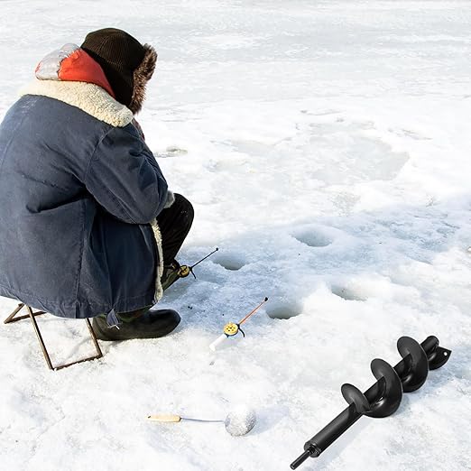 Upgraded Auger Drill Bit for Planting, 4 x 16'' Garden Spiral Post Hole Digger for Bulb Plantings Post Auger for Plants, Beach Umbrella Holes and Building Fences, Fit 3/8" Hex Drill(Black)