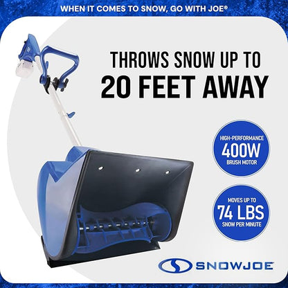 Snow Joe 24V Cordless Electric Shovel Kit w/ 4Ah Battery & Charger, 11″ Clearing Width, 400W Motor – Portable, Lightweight, Fast Ice & Snow Removal for Deck, Patio, Driveway, 24V-SS11