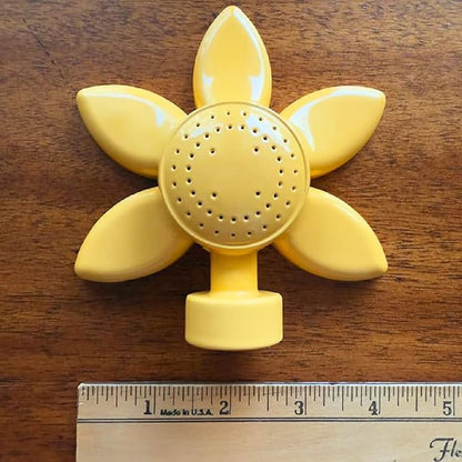Lawn Sprinkler, 4.3 inch Yellow Flower Design, 2-Pack, Metal Spot Sprinklers for Small Lawn Areas, Kids Play