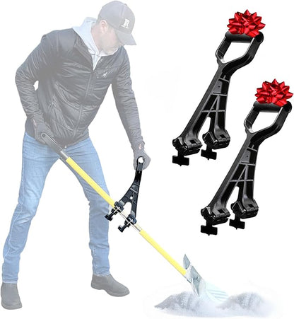 Universal Handle Attachment for Snow Shovel, Weedeater, String Trimmer, Rake & More | Versatile Ergonomic Back Saving Attachment for All Gardening Tools | Yard Tool Gifts (2 Pack)