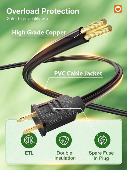 addlon 24FT Outdoor String Lights Commercial Grade Weatherproof Strand Edison Vintage Bulbs, ETL Listed Heavy-Duty Decorative Café Market Patio Lights for Bistro Classic Black