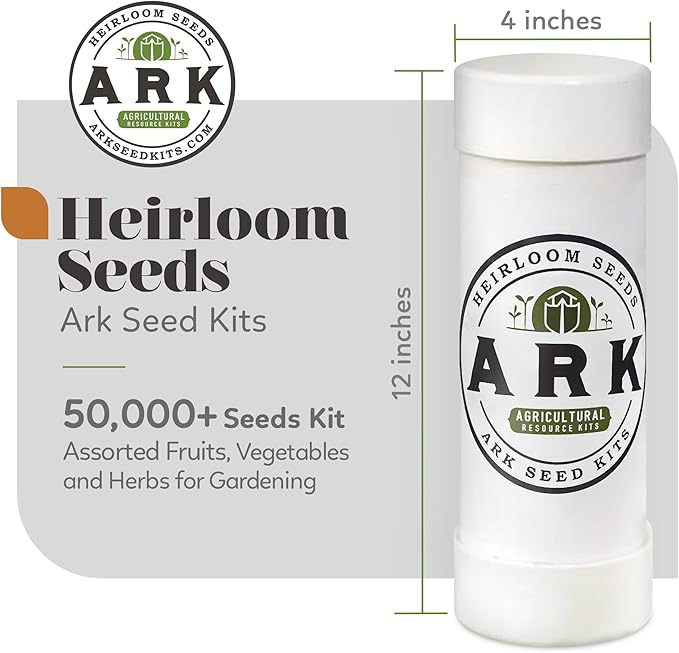 Organic Heirloom Seed Kit - 70+ Varieties, 50,000+ Seeds - Diverse Fruits, Vegetables, & Herbs for Gardening- Includes Culinary & Medicinal Herbs- Embrace Abundance & Enrich Your Farming