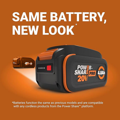 Worx 20 V Lithium-ion Battery 4.0 Ah PowerShare Pro 2 pcs WA3674.2