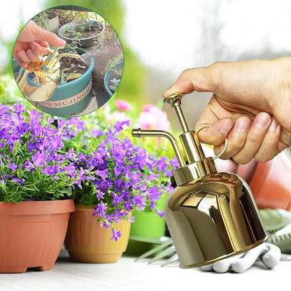 Stainless Steel Plant Sprayer, Small Watering Can Modern Gardening Tool for Indoor Potted Plants Watering and Spraying